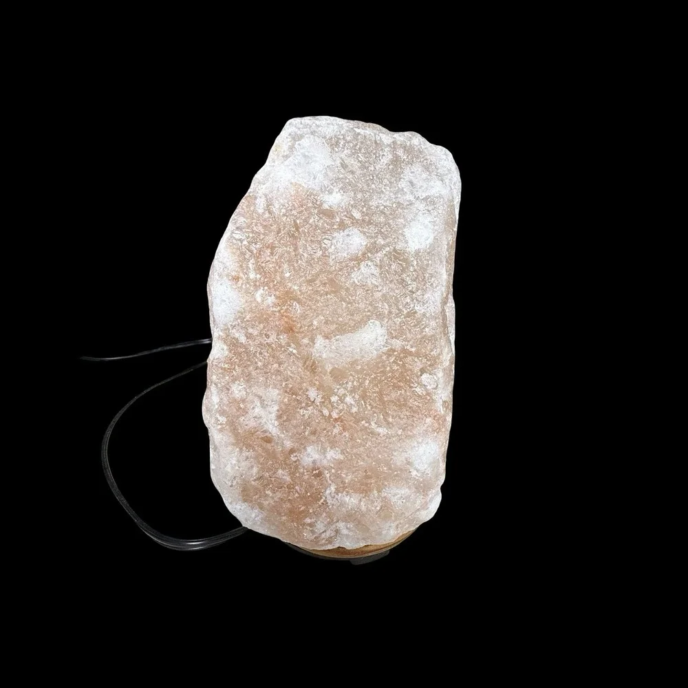 Himalayan Pink Salt Crystal Lamp, Corded Plug-In Table Lamp w/ Switch 7.25